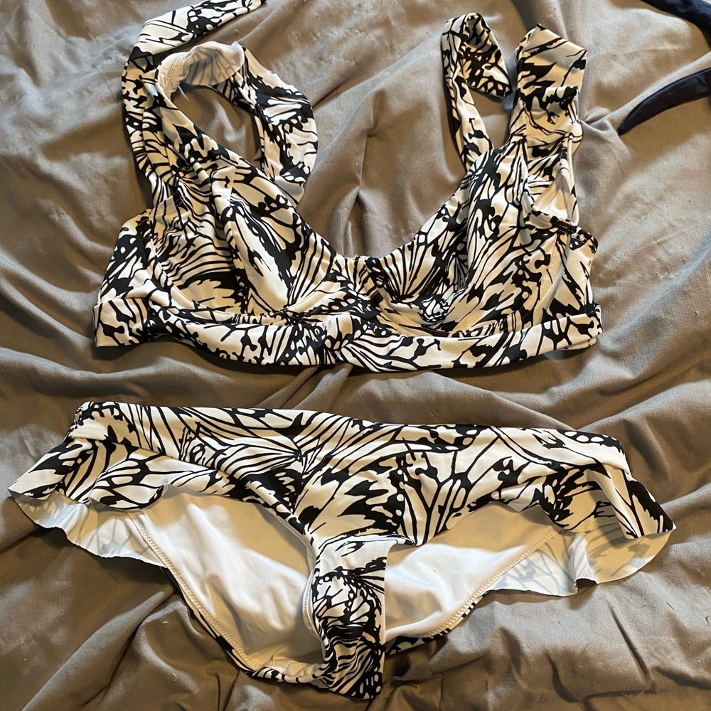 Adore Me black and white bikini